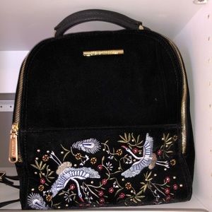 Steve Madden velvet backpack purse